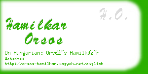 hamilkar orsos business card